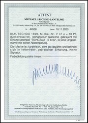 10 Pfennig Krone/Adler dunkelrosarot (lebhaftocker quarzend), ...