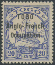 20 Pfg violettultramarin Ausgabe 20.10.1914 in tadelloser ...