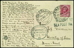 IRRLÄUFER, 1910, Karte aus FLORENZ 21.5.10 mit 10 C nach Weilburg, ...