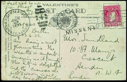 IRRLÄUFER 1932, Karte aus DUBLIN / Irland 23.6.32 mit 1 P nach ...