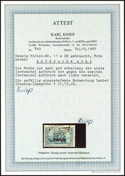 2 Mark mit Aufdruck "Danzig", Abart "doppelter Aufdruck", gestempelt ...