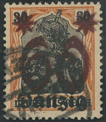 60 Pfg auf 30 Pfg Germania, Doppeldruck der roten Farbe, der zweite ...