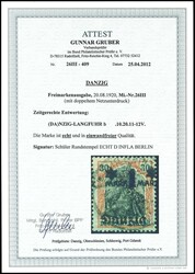 1 Mark auf 30 Pfennig Germania, Unterdruck mit Spitzen nach oben, ...