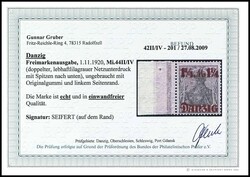 1 1/4 Mark auf 3 Pfennig Germania mit doppeltem Netzunterdruck ...