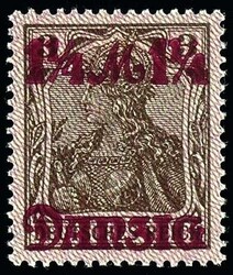 1 /14 Mark auf 3 Pfennig Germania, lebhaftlilagrauer Netzunterdruck, ...