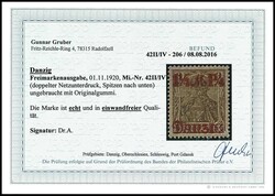 1 /14 Mark auf 3 Pfennig Germania, lebhaftlilagrauer Netzunterdruck, ...