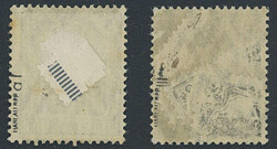 5 Pfennig Germania, schwärzlichbläulichgrün, mit Aufdruck "Sarre" ...