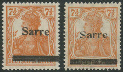 7 1/2 C dunkelrötlichorange und hellrötlichorange Type I Germania ...