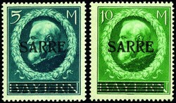 5 Pfennig bis 10 Mark Bayern Sarre, 14 Werte = kompletter Satz, ...