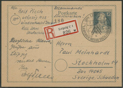 60 Pfg Leipziger Messe 1947 im KuTdr. mit markantem ...