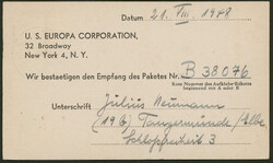 30 Pfg Arbeiter mit Aufdruck als EF auf beiger Care-Karte in die USA ...