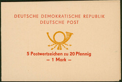 Sondermarken-Heftchen Text: rot DV 1-6-1 2863-1271 Ag 114/376/71 mit ...