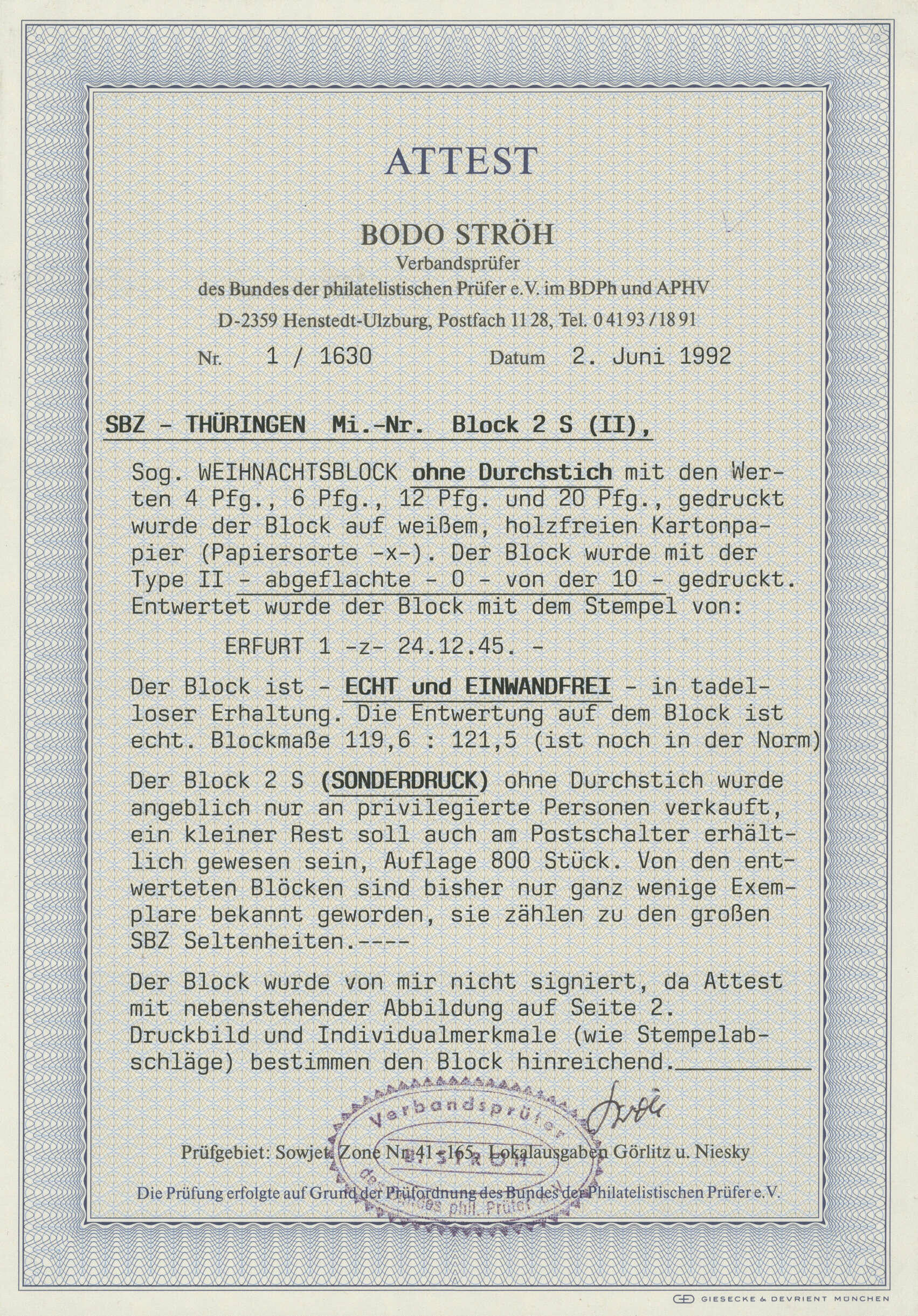 Image 2 for lot number 4050 for Ulrich Felzmann 185th Auction