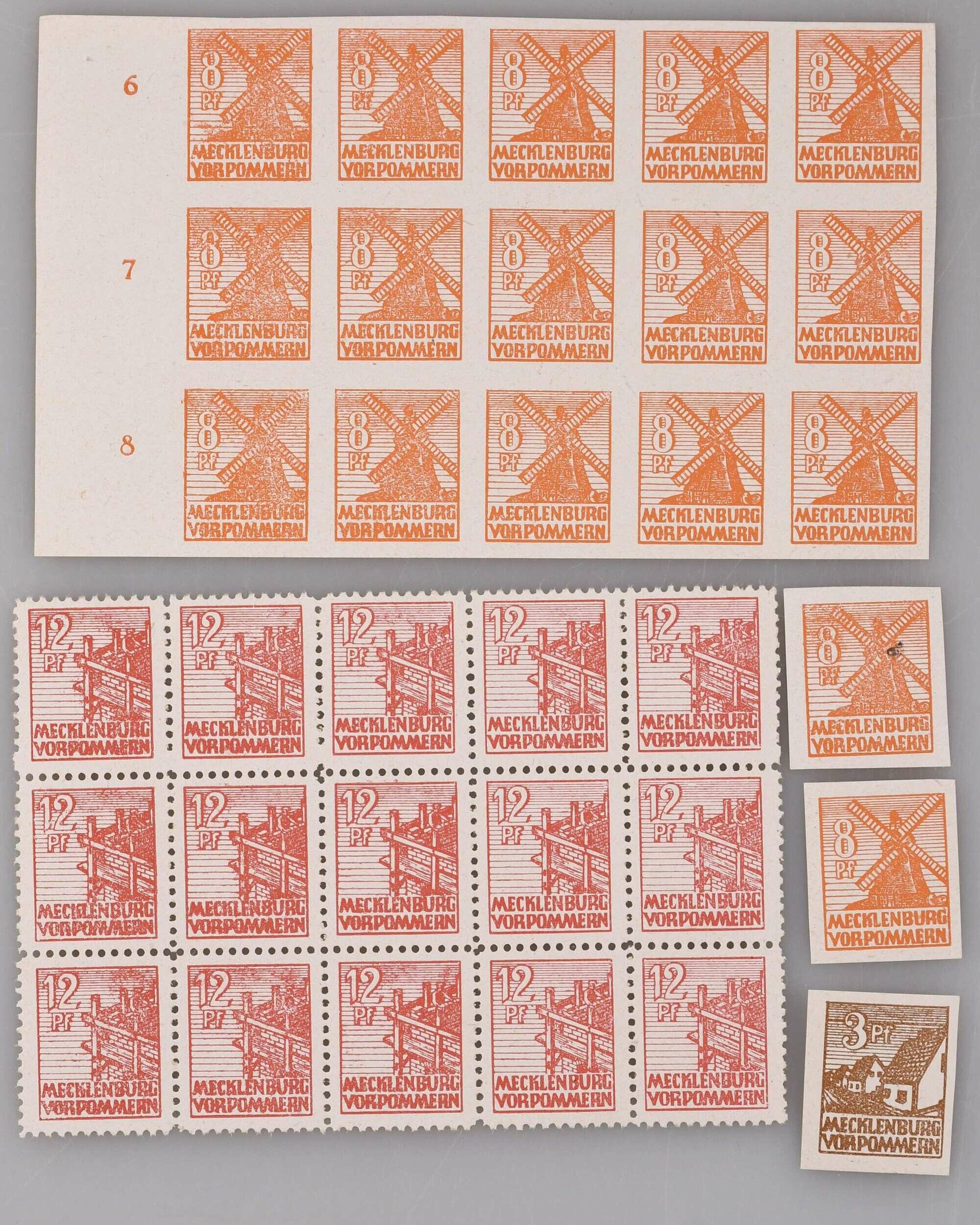 3 Pfg - 12 Pfg Abschiedsserie, x-Papier, tadellos postfrisch, 25 ...