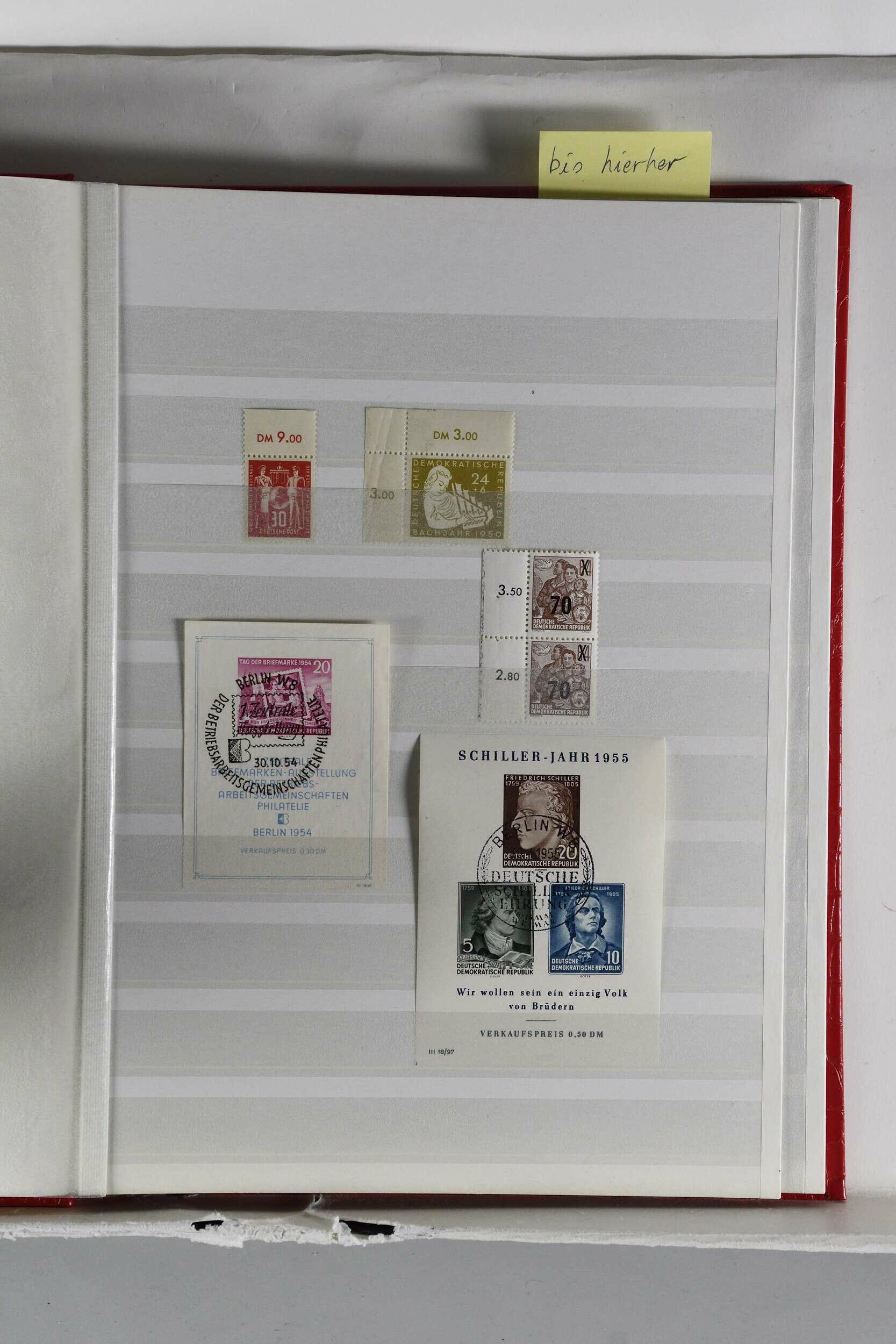 PLATTENFEHLER 1949-1990, 30 verschiedene postfrisch und gestempelt im ...