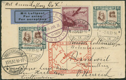 Amerikaflug 1931, liechtensteinische Post, Karte ab Vaduz via Rio de ...