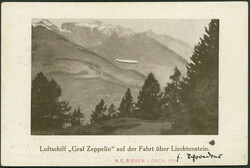 Fahrt Vaduz Abwurf Lausanne 1931, Liechtenstein - Post. Grusskarte ...