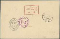 1. Nordamerikafahrt 1936, R-Karte ab Kaunas 27.4. via Berlin 28.4. ...