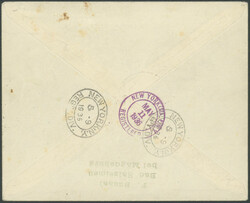 1. Nordamerikafahrt 1936, R-Brief ab Luxembourg mit Freistempler ...