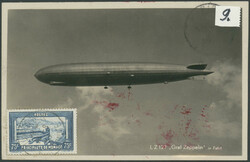 5.Südamerikafahrt 1933 R-Zeppelinfotokarete Monaco Ville an das ...