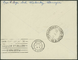 8. Südamerikafahrt 1933, Brief Monte Carlo 25.9. nach Pernambuco, rs ...