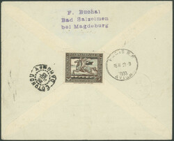 6. Südamerikafahrt 1933, R-Brief ab Abomey 25.7. via Cotonou 26.7., ...