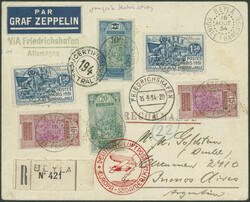 8. Südamerikafahrt 1934, R-Brief ab Beyla 16.8. via Conakry 21.8., ...