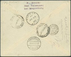 8. Südamerikafahrt 1934, R-Brief ab Beyla 16.8. via Conakry 21.8., ...