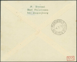 8 Südamerikafahrt 1933, R-Brief mit MIF Johore/Deutsches Reich ab ...