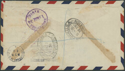 1. Nordamerikafahrt 1936, altersgerecht patinierter R-Brief von ...