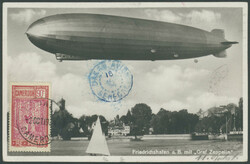 11. Südamerikafahrt 1934, Zeppelin-Fotokarte von Douala 2.10. mit ...