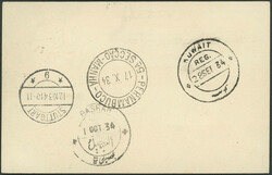 10. Südamerikafahrt 1934, R-Karte Kuwait nach Recife mit 3 und 6 A ...