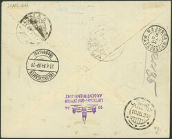 3. Südamerikafahrt 1934, Argentinienfahrt, R-Brief ab St. Marie 19.4 ...
