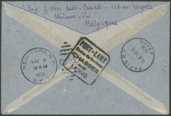 1. Nordamerikafahrt 1936, Brief mit MIF Mittelkongo/Deutsches Reich ...