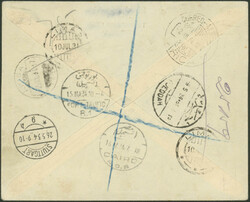 3. Südamerikafahrt 1934, Argentinienfahrt, R-Brief ab Mekka (Mecque) ...