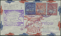 1. Nordamerikafahrt 1936, Brief ab Caracas 2.5. mit violettem ...