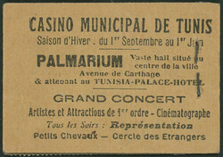 1920, French Protectorate (Regence de Tunis), stamp booklet with 24 ...