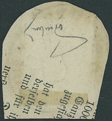 1,05 Kr Zeitungsmarke blau, ringsum voll- bis breitrandig und ...