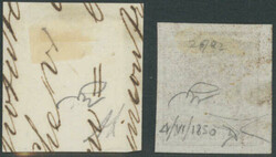 30 C braun in Type I auf Handpapier, zwei farbfrische und tadellos ...