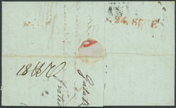 1835, CHOLERA-Brief, schwarzer L2 JASSY 16. OCT auf komplettem ...