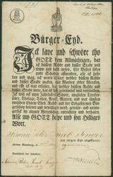 HAMBURG - 2 historische Dokumente: KUNDSCHAFT der Weiß- und ...