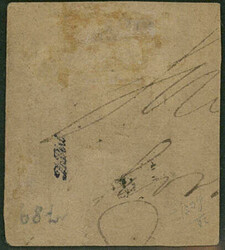 3/4 Schilling hellgrün/rosa, entwertet mit Rundstempel I HELIGOLAND ...