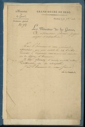 HERZOGTUM BERG 1813, Mappe aus napoleonischer Zeit mit Urkunden, ...