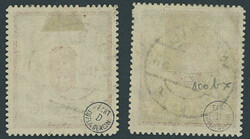 50 Mk Wappen lilarot/gold, stehendes Wz., ideal klar gestempelt ...