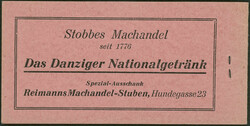 Staatswappen im Oval 1938, Freimarkenheftchen 3 Gulden, Deckelfarbe ...