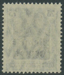 75 Pfennig Germania schwärzlichgrünblau/grünschwarz mit Aufdruck ...