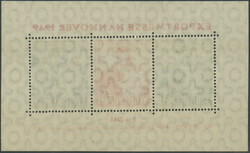 Blockausgabe "Exportmesse Hannover", 30 Pfennig dunkelgrünlichblau, ...