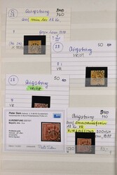 1850-1866, Quadrat- und Kreuzerausgaben in unter anderem 3 großen ...