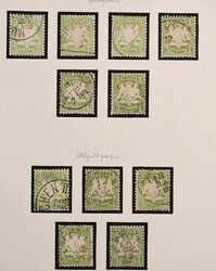 1876-1901, Spezialsammlung auf alten Seiten, dabei Varianten, ...