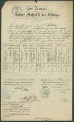 WÜRZBURG und ASCHAFFENBURG aus 1859-1880, Partie Zeugnisse ...